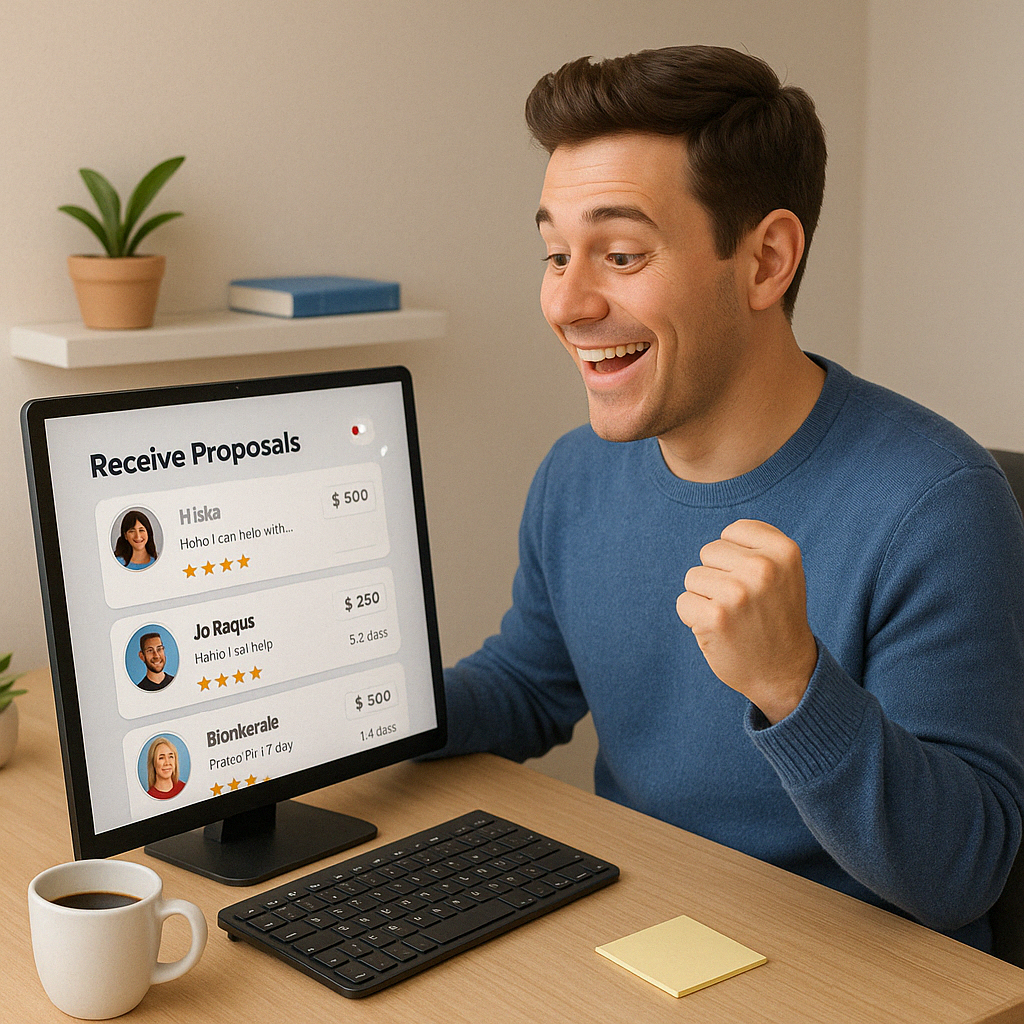 Get matched with freelancers